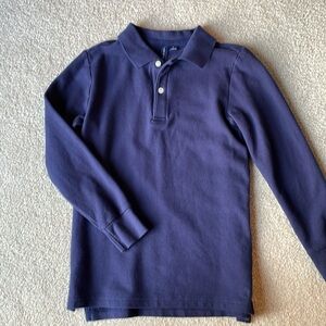 Janie and Jack boys size 7 navy long sleeve polo.
